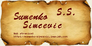 Šumenko Simčević vizit kartica